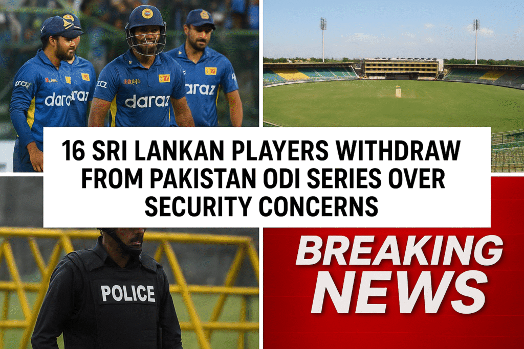 16 Sri Lankan Players Withdraw from Pakistan ODI Series Over Security Concerns
