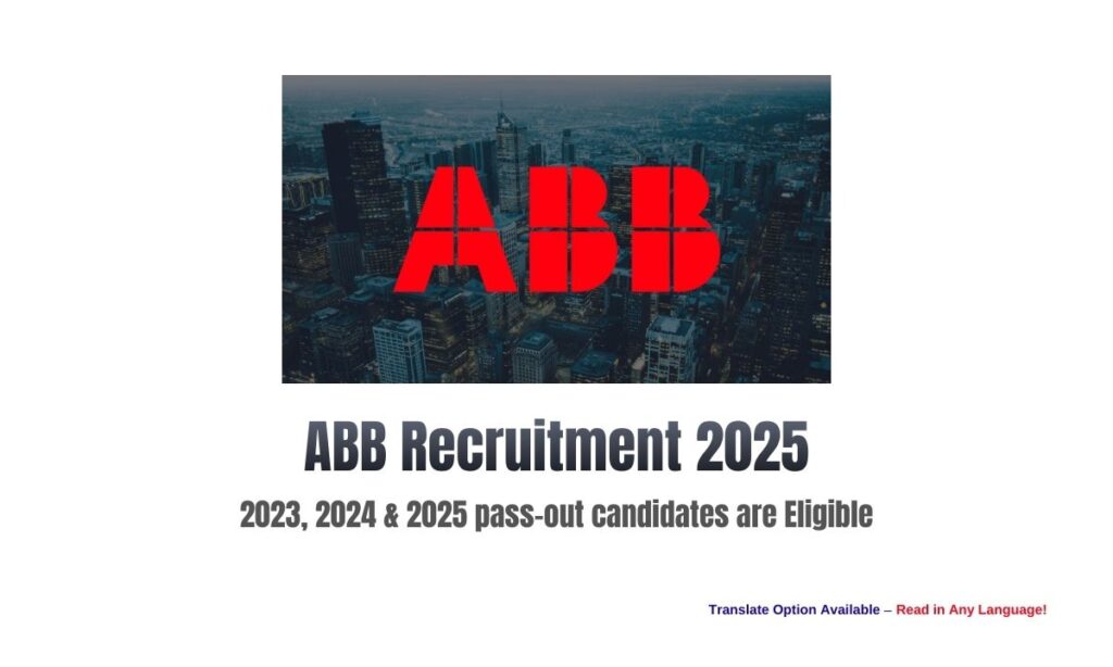 ABB Recruitment 2025