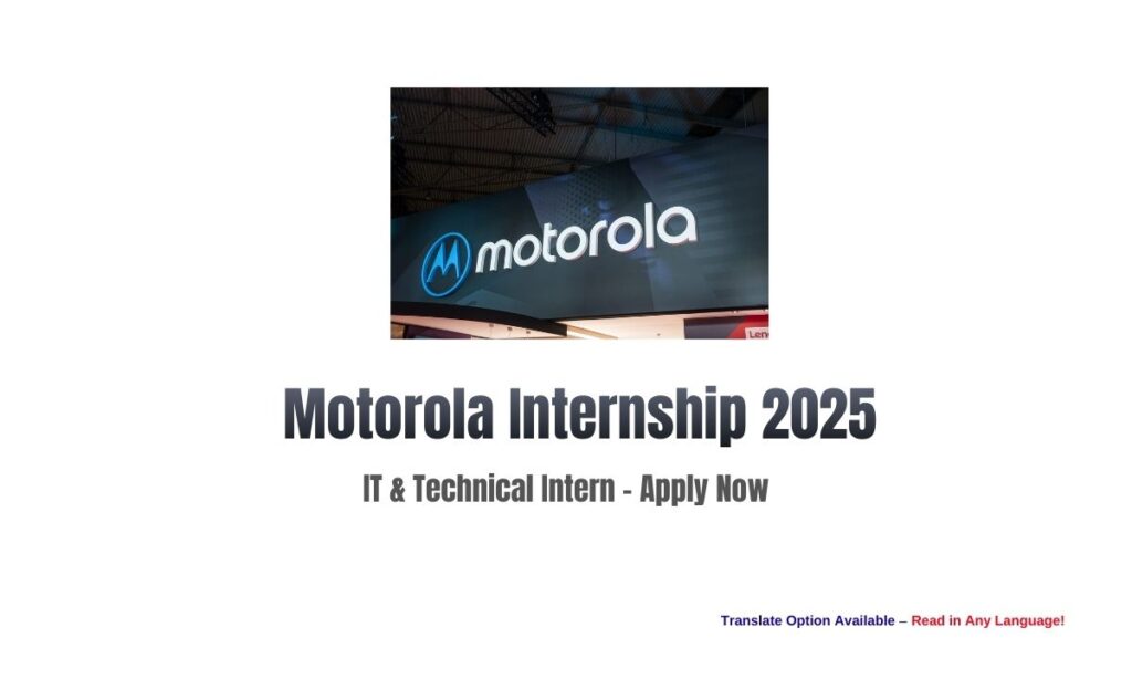 Motorola Internship Hiring 2025
