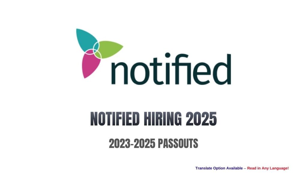 Notified Off-Campus Drive for Freshers 2025