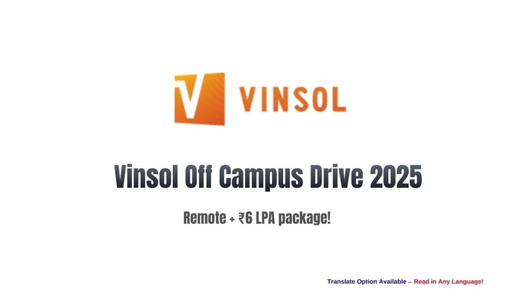 Vinsol Off Campus Drive 2025