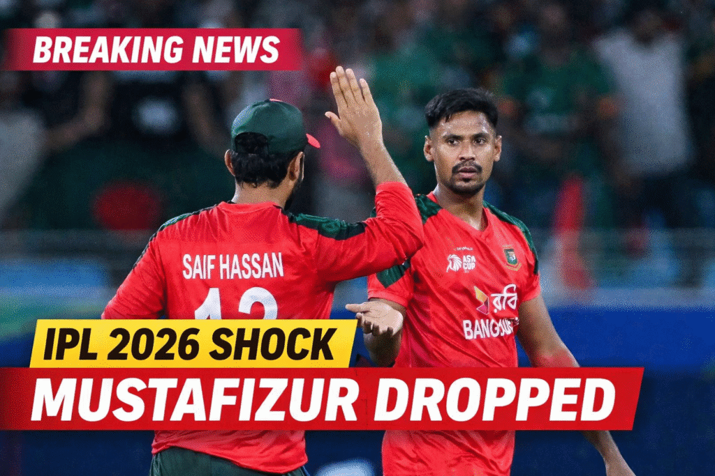 BCCI Orders KKR to Release Mustafizur Rahman
