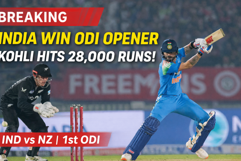 India Wins ODI Opener vs New Zealand