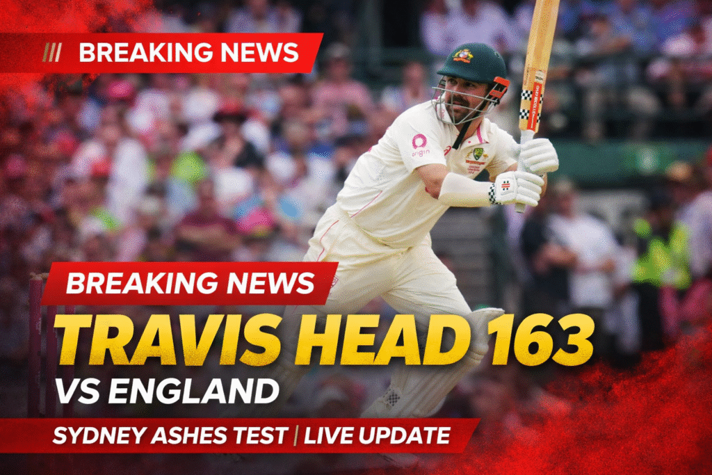 Travis Head 163 Sydney Ashes Test