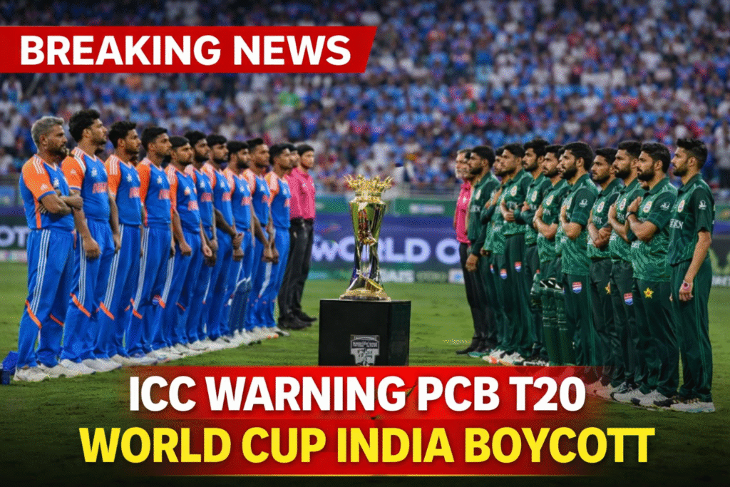 ICC Warning PCB T20 World Cup India Boycott