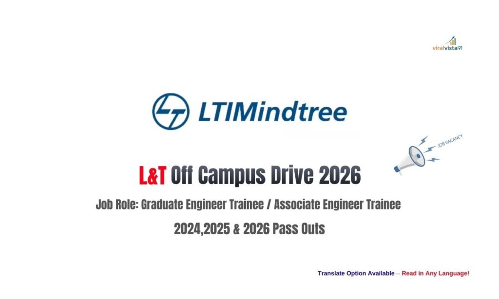 L&T Technology Services Off Campus Drive 2026