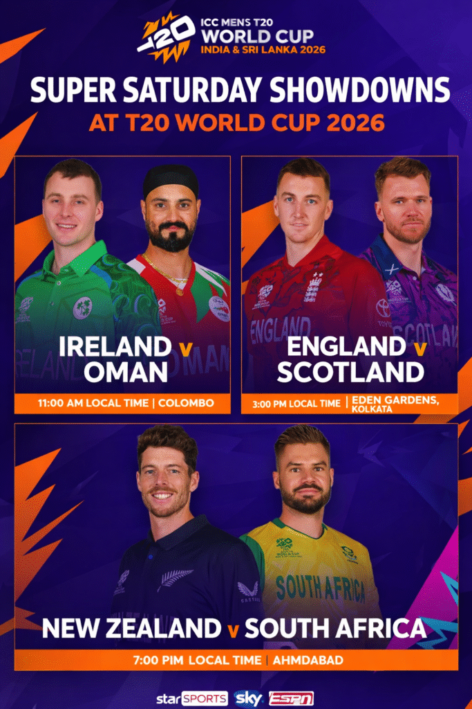 Super Saturday Showdowns at T20 World Cup 2026