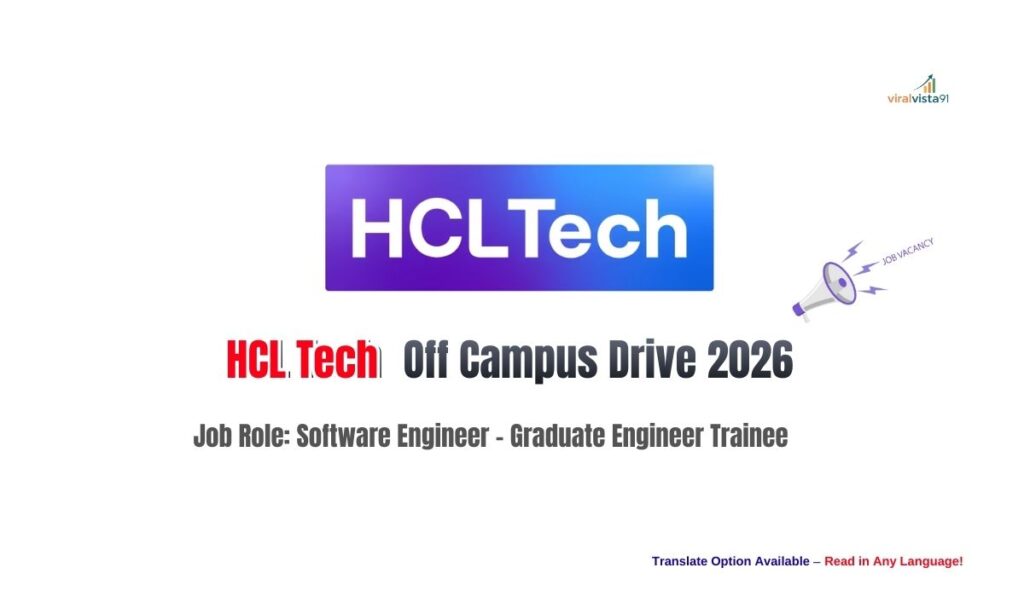 HCLTech Off Campus Drive 2026