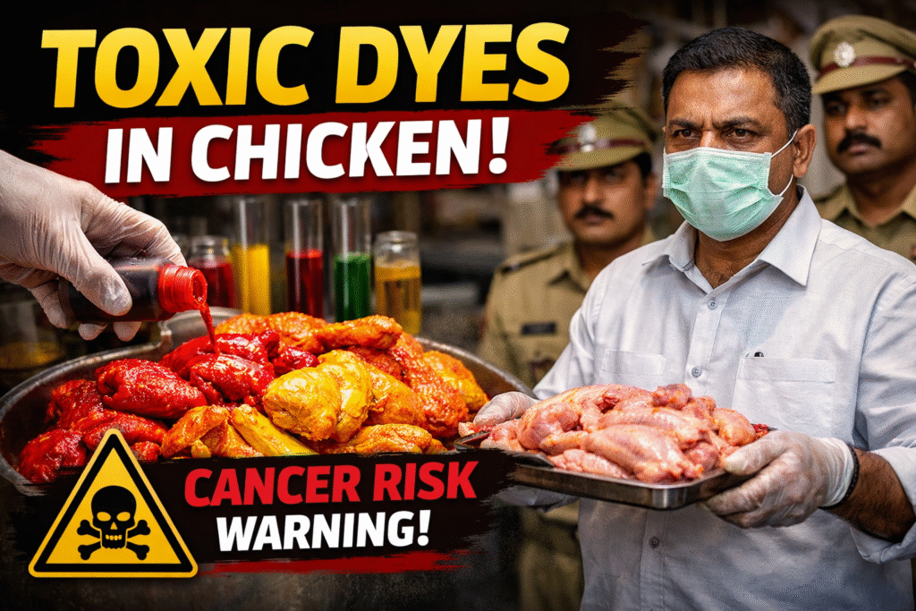 warangal chicken shops toxic dyes